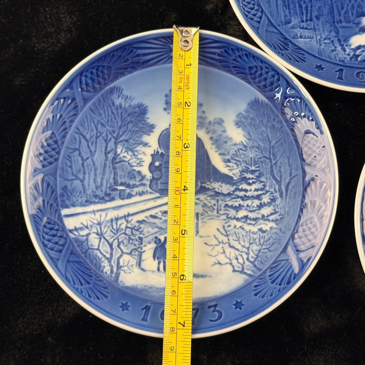 Royal Copenhagen 1972-1974 Christmas Plates Set of 3 Blue Collectibles Porcelain5