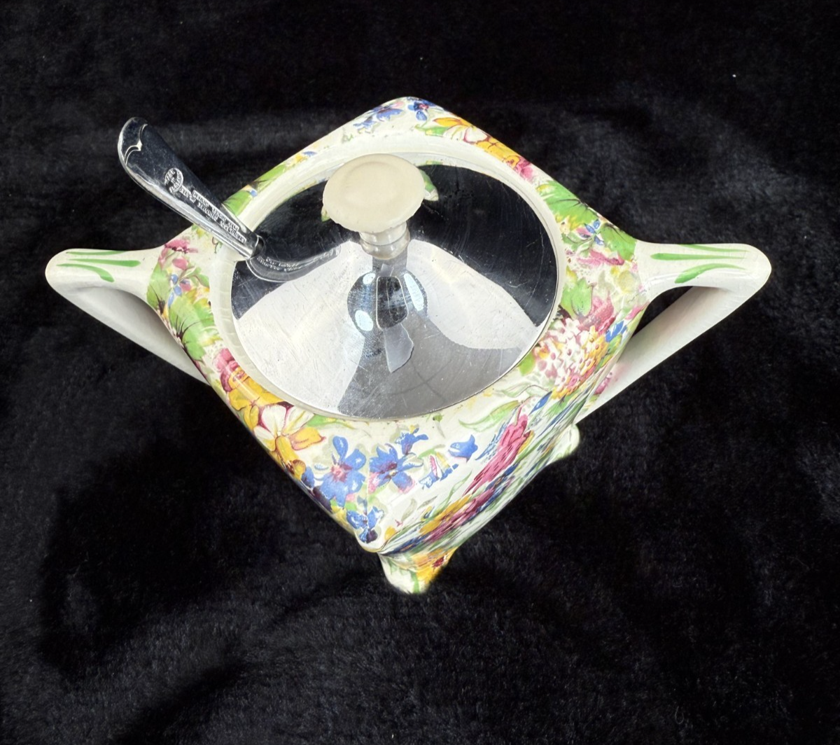 Stunning Midwinter "Brama" Chintz Floral Sugar Bowl with Spoon & Lid Medium3