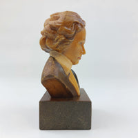 Thumbnail for Rare ANRI Handcrafted Vintage Beethoven Bust on Wood Base with Metal Nameplate3