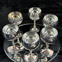 Thumbnail for VALERO Plated Silver Goblets Set of 6 - Made in Spain - 12.5cm Tall silver decor15
