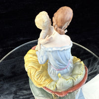 Thumbnail for Capodimonte Italian Figurine Porcelain Hand Painted Mother and Child Signed 