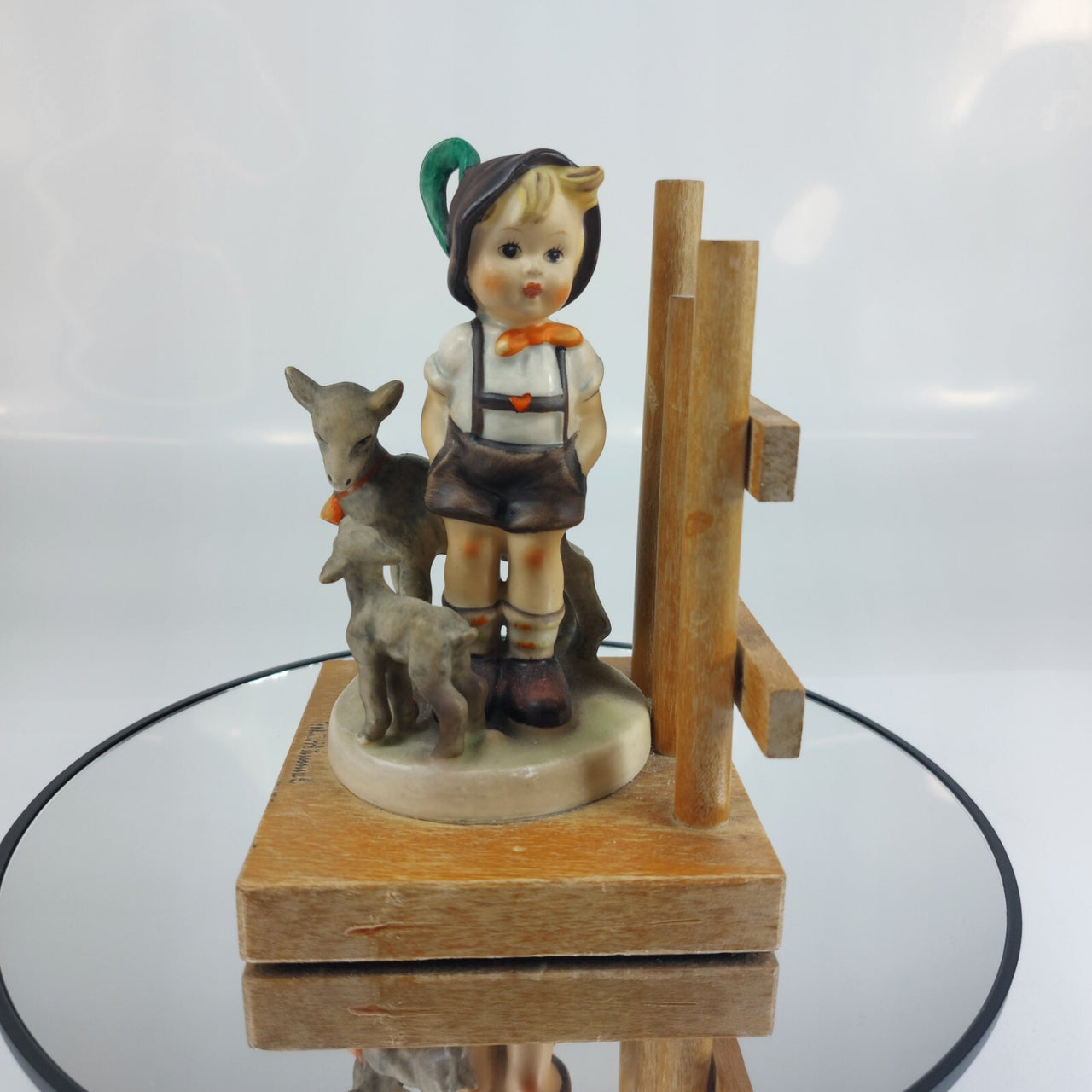 Goebel Hummel HUM 250 A&B Bookends Goat Herder & Feeding Time 1960s Figurine dec4