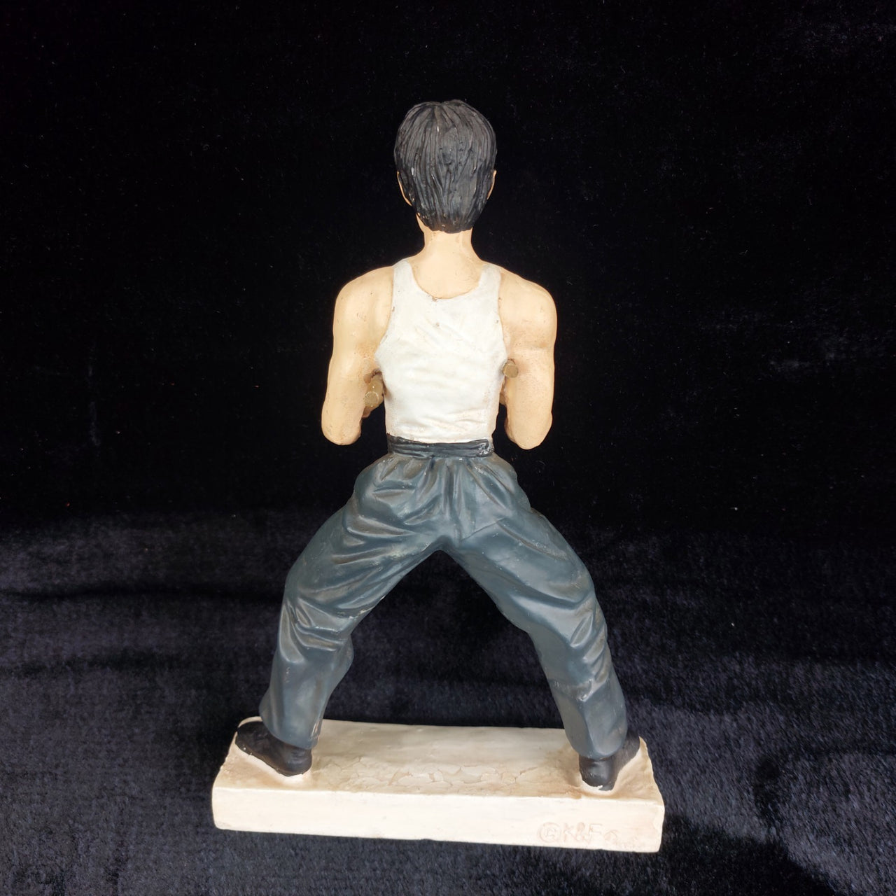 KLF Arts Martial Figurine Bruce Lee Style 9” Nunchucks Vintage Look Display.7