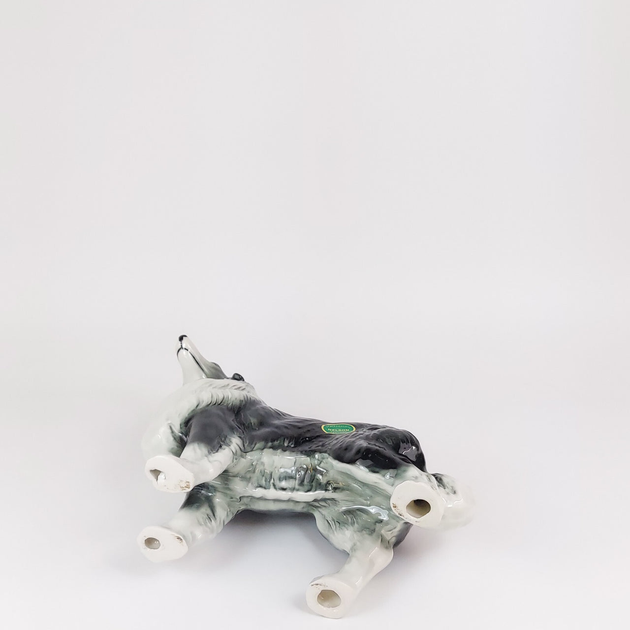 Vintage Nelson Staffordshire Ceramic Collie Figurine 1960s Collie bookshelf deco9