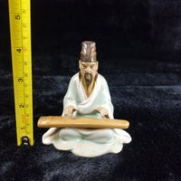 Thumbnail for Chinese Clay Scholar Playing Guzheng Decoration   Figurine  - Feng Shui decor1