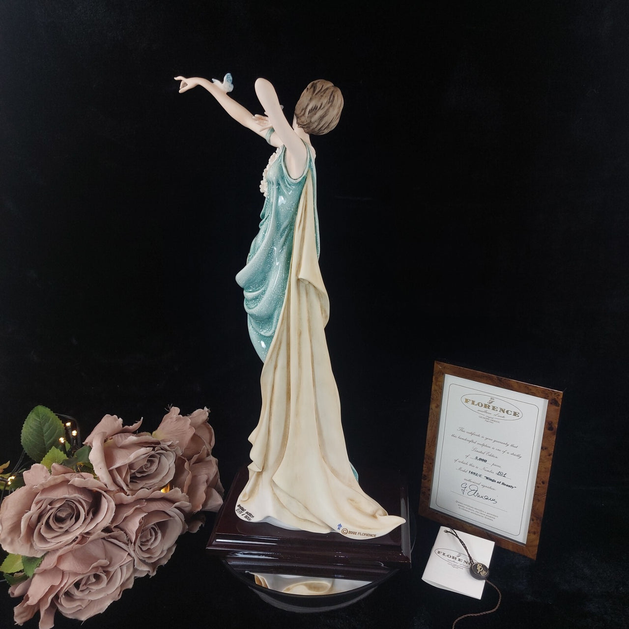 Florence Armani lady figurine Wings of Beauty Box & COA Limited Edition lux deco3