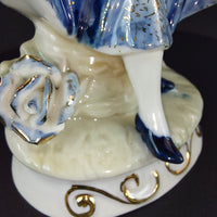 Thumbnail for Vintage Porcelain Foreign Lady Musician Figurine 6.5
