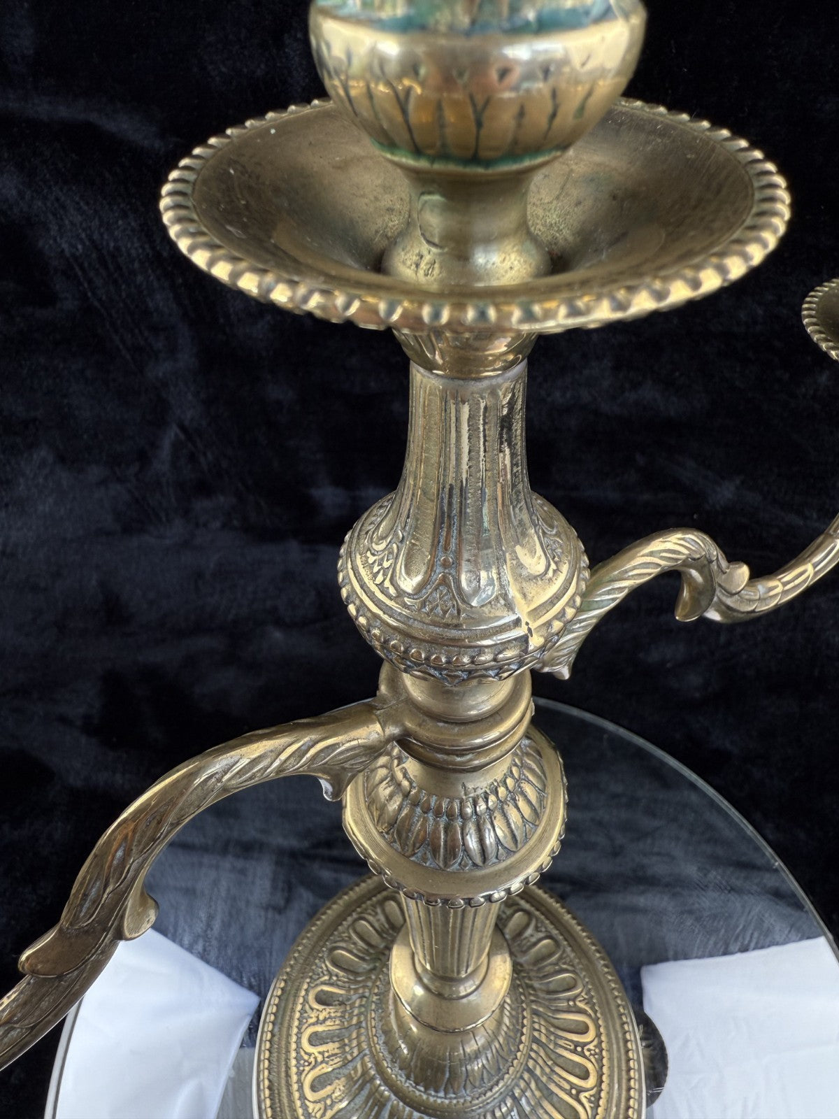 Vintage Solid Ornate Brass Candelabra - Neoclassical/Victorian Style Collectable3