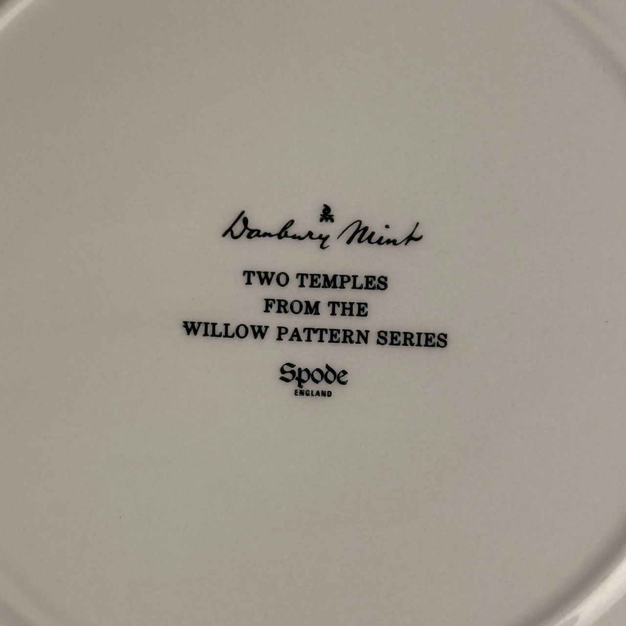 Spode Mint Danbury Willow Pattern Plates x3 – Blue & White Collector antique Set10