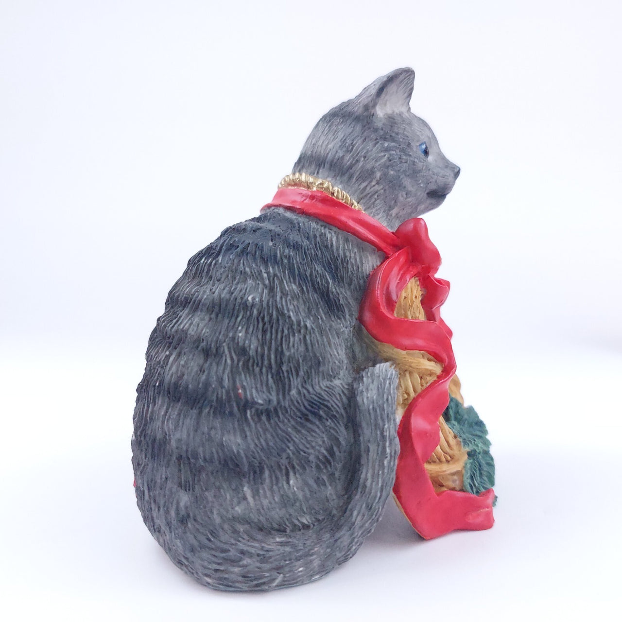 Tom Rubel Silver Deer Christmas Cat Figurine -Festive Collectible Holiday Decor9