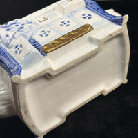Thumbnail for Novelty Machine Sewing Teapot White Blue Gold Ceramic Stitching Theme see pics5