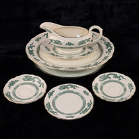 Thumbnail for Royal England Cauldon Green Dragon Serving Set x6 – Vintage Ironstone China5