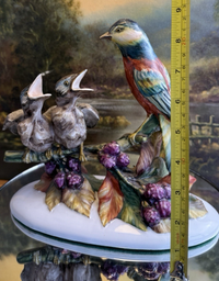Thumbnail for Stunning Rare Giuseppe Armani Figurine | Mother Bird Feeding 3 Chicks | Signed2
