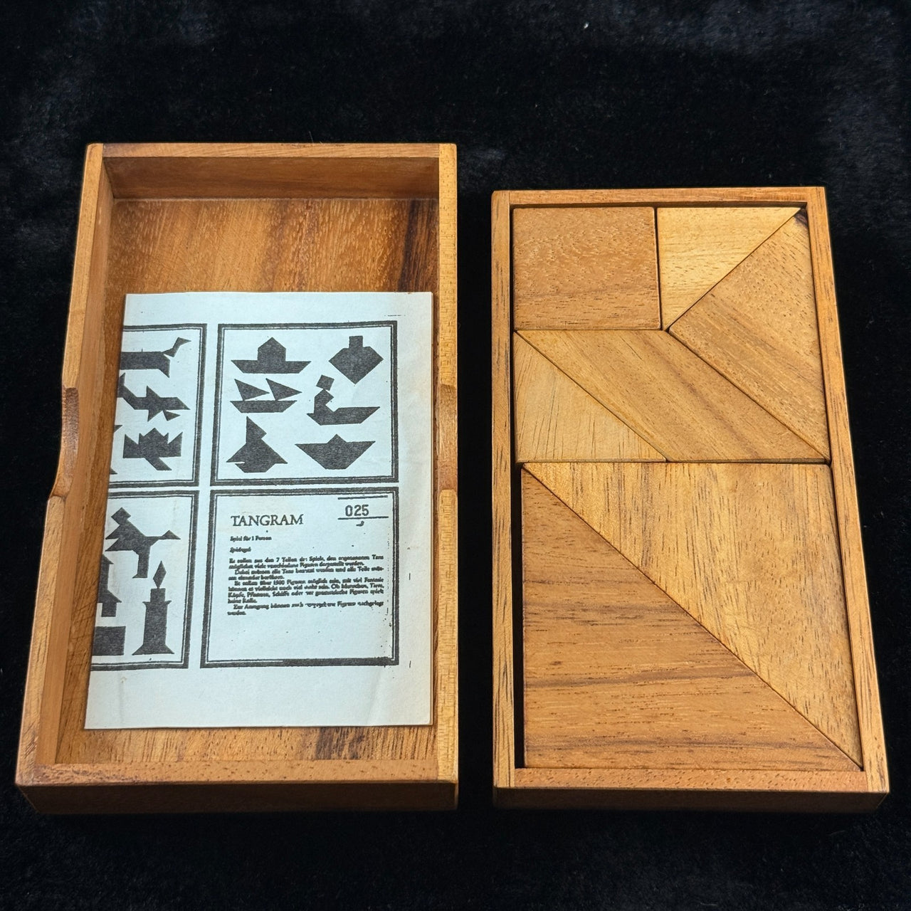 Wooden Tangram Puzzle Teaser Brain Game Set with Box & Instructions – 7x4.5”9