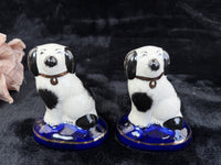 Thumbnail for Staffordshire Kent Ware Black-White Dog Pair Ceramic Ornament Decor7