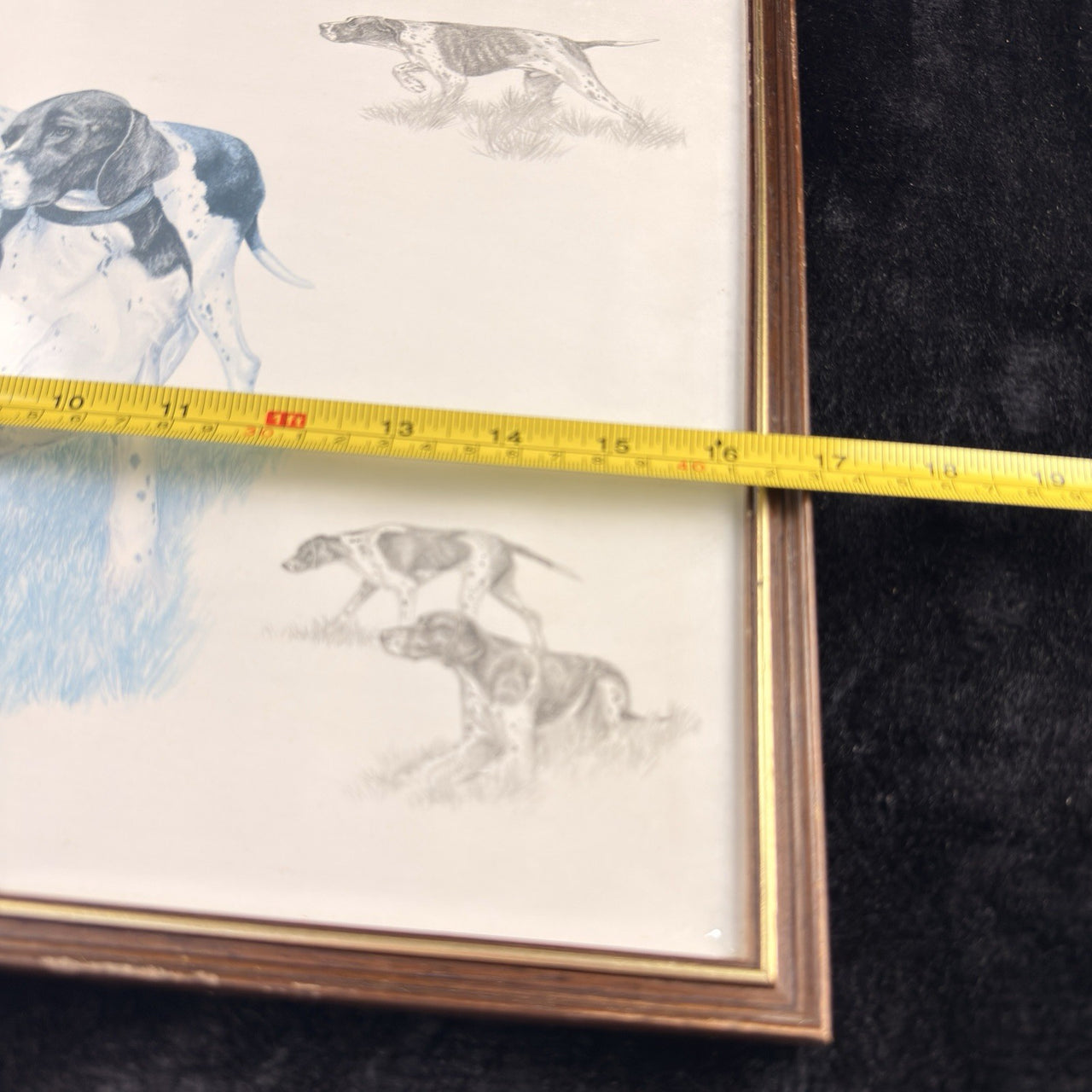 Nigel Hemming Hunting Dogs Pointer Print Framed English Sporting Dog Art Pair 12