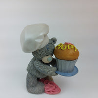 Thumbnail for Me to Grey You Tatty Teddy Chef with Cupcake 4 Inch Handmade Figurine Bear1