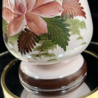 Thumbnail for Pink Bohemian Glass Antique Vase 10” Floral Enamel Victorian Art Nouveau decor6
