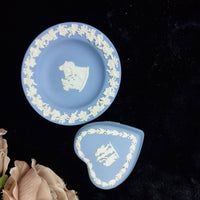 Thumbnail for Wedgwood Heart Jasperware Blue Trinket Plate & Box Set british bedroom decor15