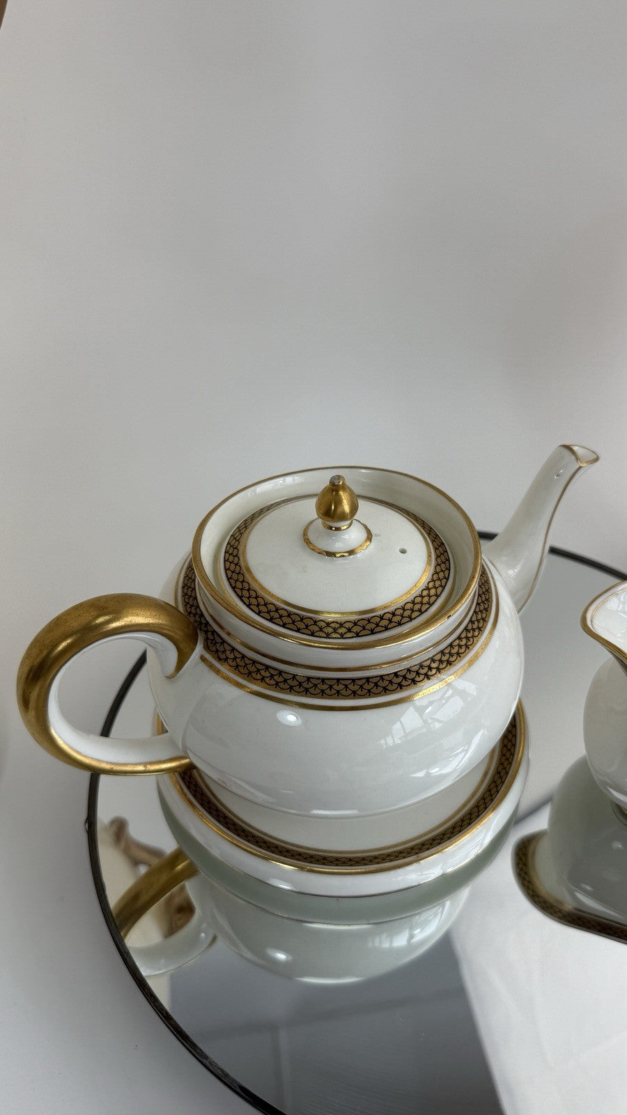 Stunning Antique Cauldon & Aynsley 27pc Tea Set c.1910 | Edwardian Gilt & Black5