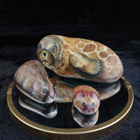 Thumbnail for Rare M. Leadbetter 1978-80 Painted Stone Animals Seal, Wood Mouse, Harvest Mouse0