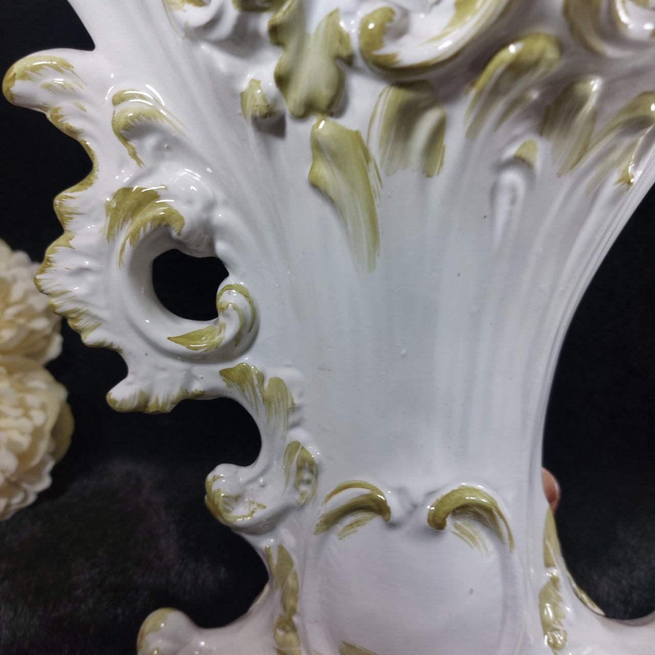 Francesco Capodimonte Italian Porcelain Italy Vase – Rococo Bird & Floral Design10