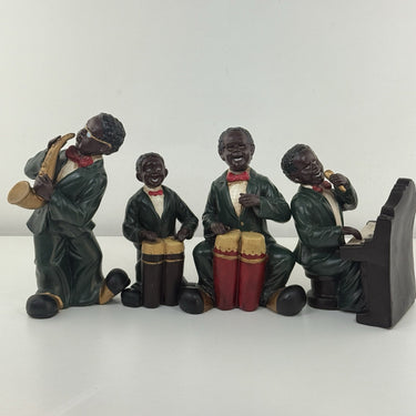 Musician Figurine Set Bookshelf Decor Vintage Ornament Set Gift 0
