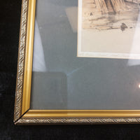 Thumbnail for Lithograph Copenhagen Holmens Canal and Tower of St. Nicholas, from 1800's.8