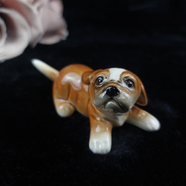 Goebel West Germany Brown Puppy Figurine Hand Painted Vintage Dog Collectible 3