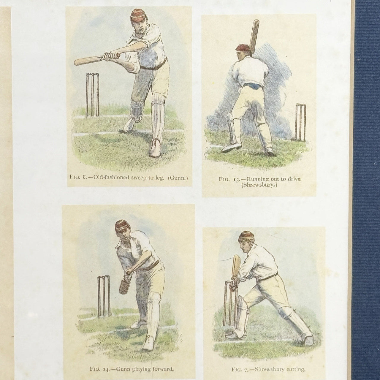 Lucien Caught Davis at Wicket Cricket Framed Print W.G. Grace Technique Scenes.4