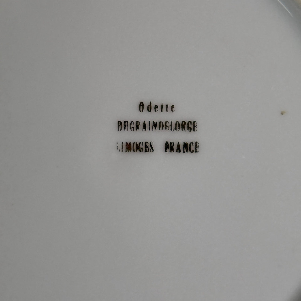 Odette Degrain Delorge Limoges France Hunting Dog Plates Set of 3 8" Porcelain21