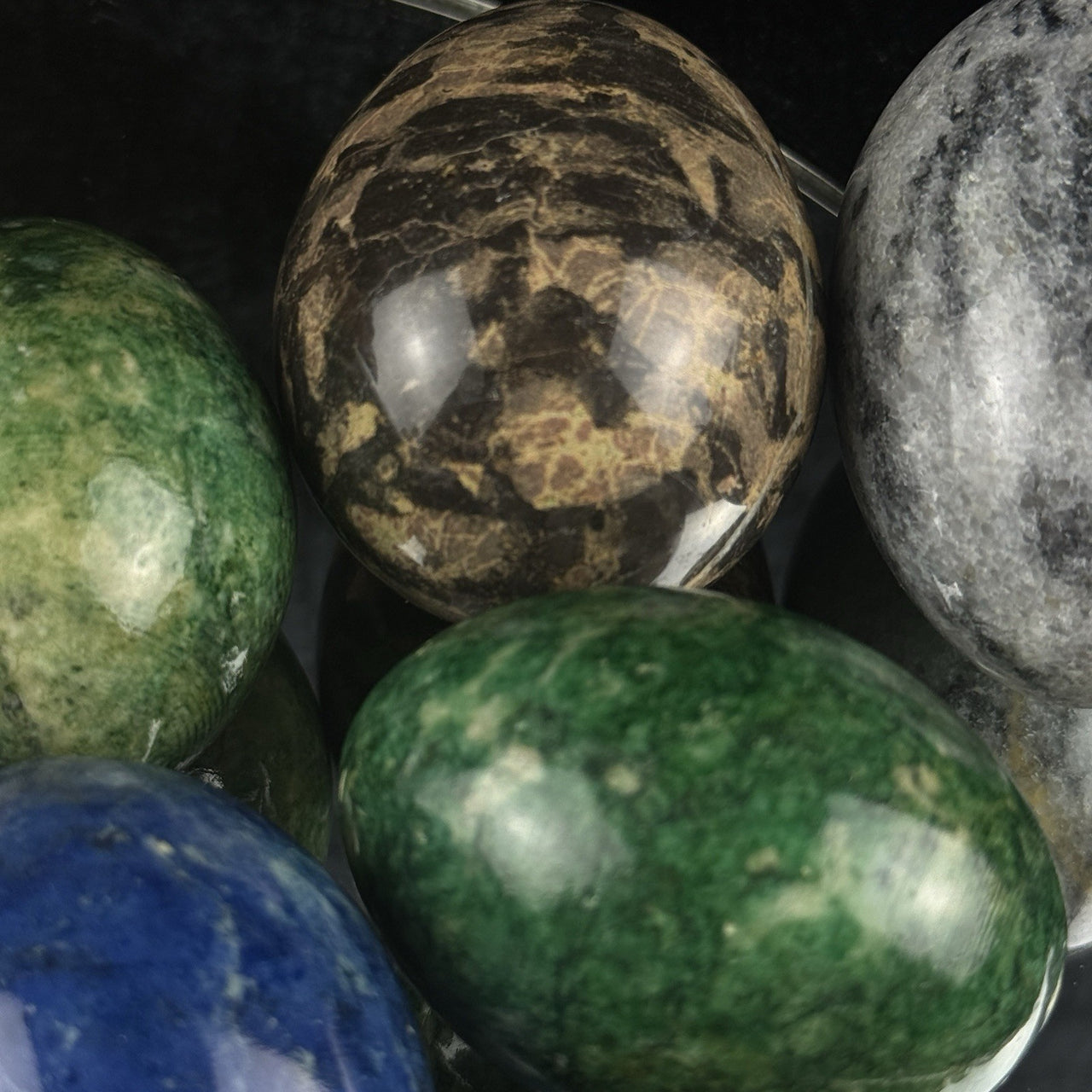 Marble Stone Eggs Set of 10 Polished Natural Onyx Alabaster Easter Decor7