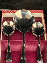 Thumbnail for Unity Vintage Chromium Plate Fruit Set (7 Pieces)  Boxed Shell Design Spoons GB9