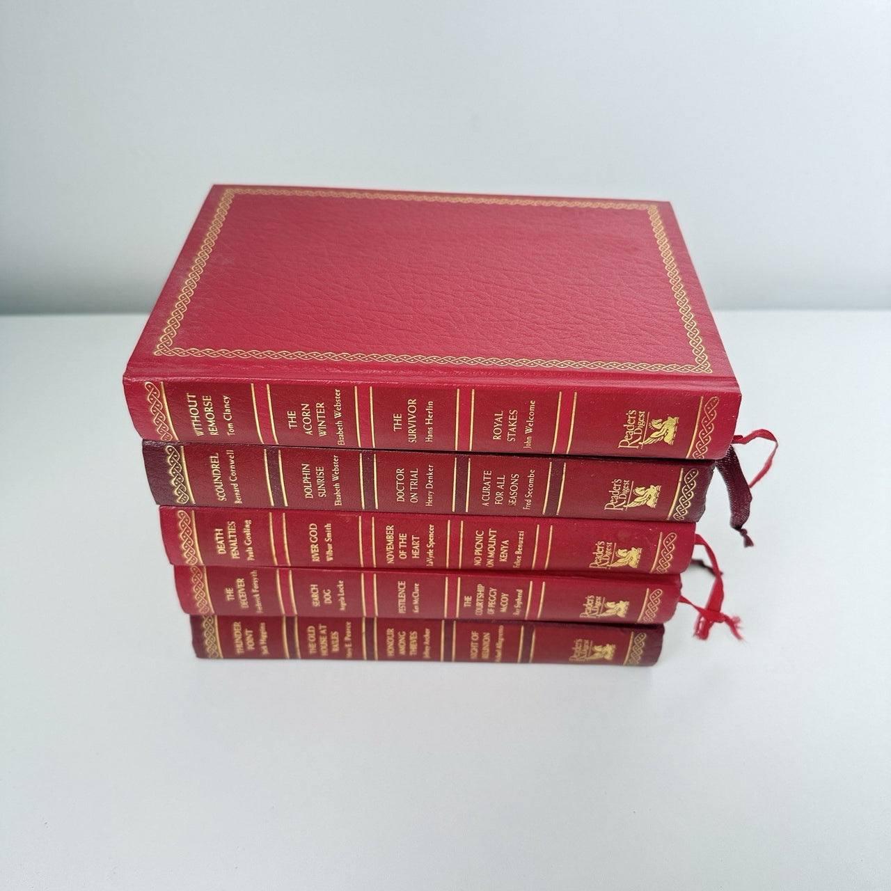 Readers Digest 5 Red Hardbacks Condensed Novels Thunder Point Without Remorse2