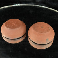 Thumbnail for Japanese Tokoname Style Yunomi Cups Tea Set of 2. 2.5” Wide Clay Rustic Glazed4