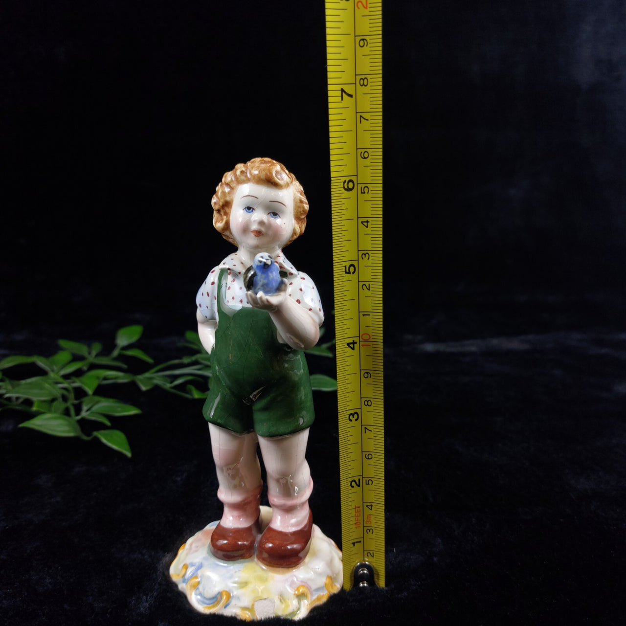 Vintage Italian Porcelain Figurine – Mid-Century Boy with (Damaged Beak)   Bird3