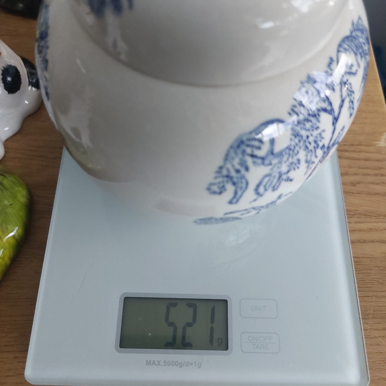 Mason’s Koro Ginger Jar Good 5.5 in Blue White Birds England Ringtons Porcelain8