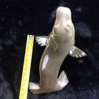 Thumbnail for 1980s Lomonosov Sea Lion Figurine USSR Porcelain - Marine Life Sculpture Glazed.8
