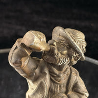 Thumbnail for Drunkard Bronze Figurine on Marble Base Man Drinking Bottle 5” Bar Art12