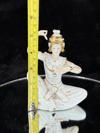 Thumbnail for Vintage Mid-Century Figurine Porcelain Set - Dancer with Two Candle Holders1