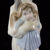 Thumbnail for Elegant NAO by Lladró Figurine - 'Girl with Doll' (1990) bookcase figure Spain3
