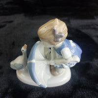 Thumbnail for Carl Schneiders Erben Germany Porcelain Girl with Goose Figurine Glazed Vinta 5