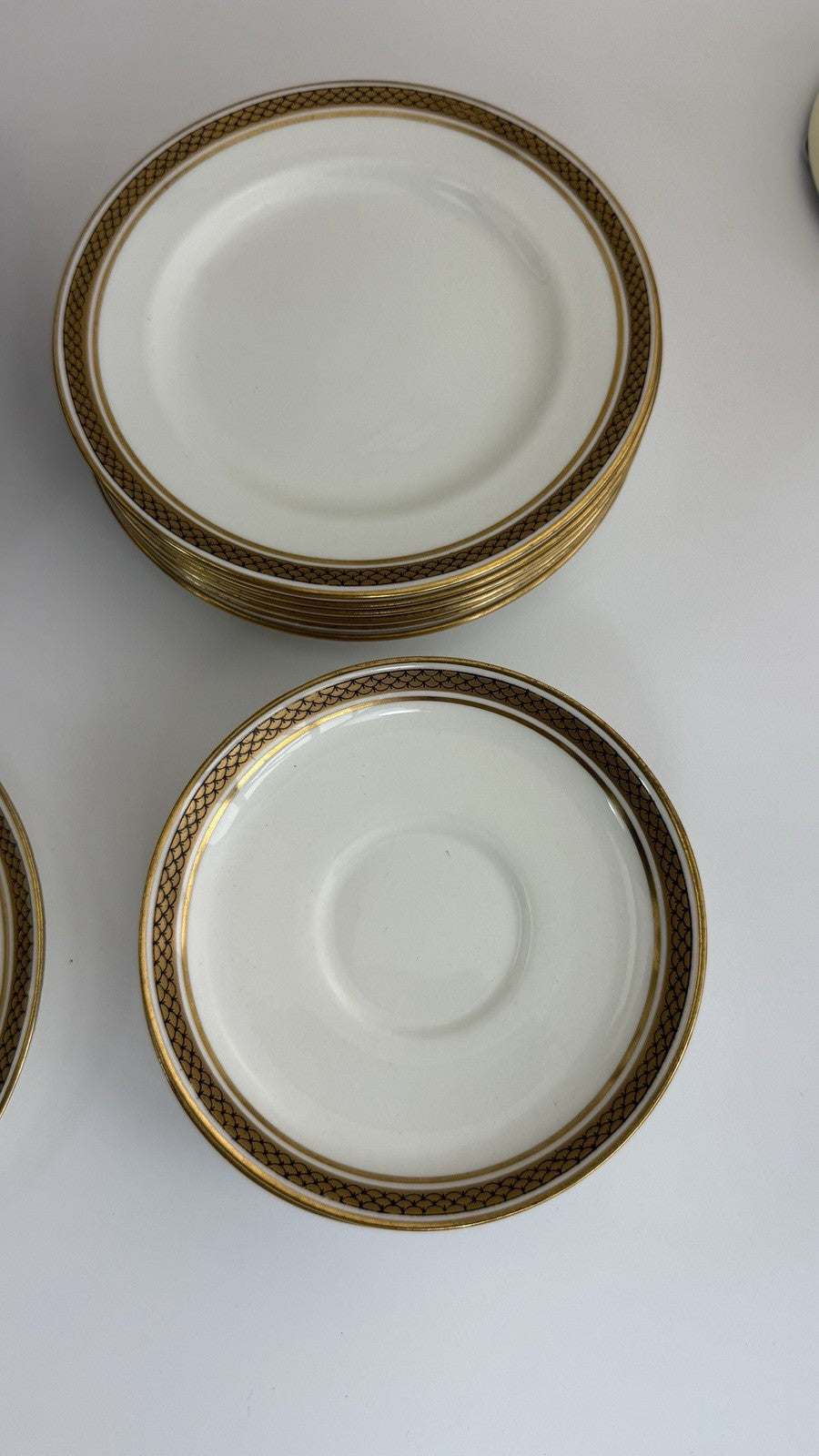 Stunning Antique Cauldon & Aynsley 27pc Tea Set c.1910 | Edwardian Gilt & Black17