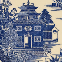 Thumbnail for Spode Mint Danbury Willow Pattern Plates x3 Temple Landscape antique Blue White10
