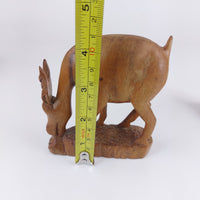 Thumbnail for Vintage Hand-Carved Wooden African Antelope & Gazelle Ornaments -Set of 2 Animal4
