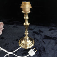 Thumbnail for Good Italian Table Brass Lamp â Vintage Mid-Century Candlestick Style 11 