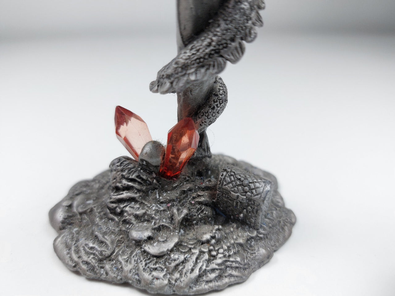 Gothic Dragon  Figurine with Gem Sword - Heavy Metallic Collectible RARE Fantasy6