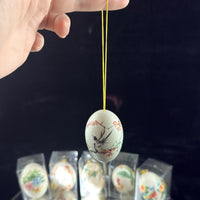 Thumbnail for Boxed Easter Hand Painted Real Egg Shell Ornaments  Chinese Bird Floral  Set of 3