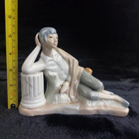 Thumbnail for Casades Spain Porcelain Figurine Reclining Man in Classical Robe Signed Spanish2