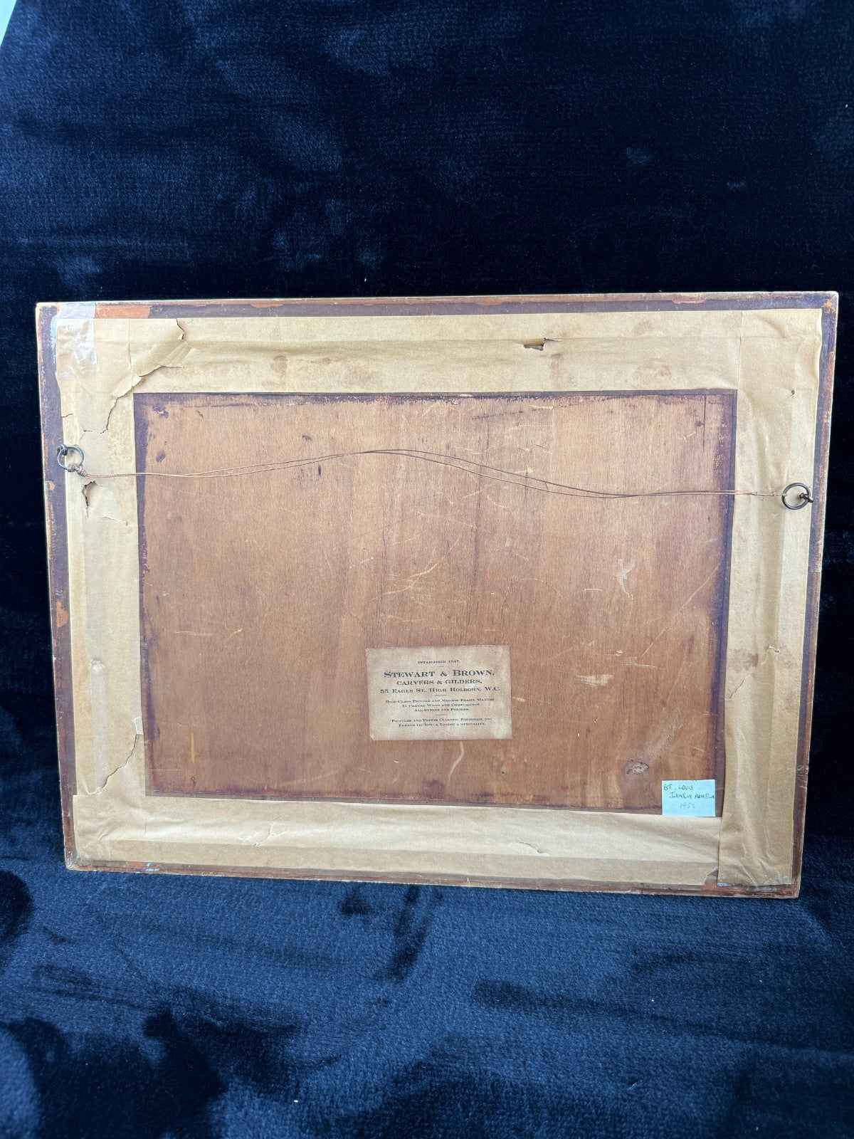 Antique S.L. Signed Watercolor wood gold framed- A London Harbor Scene.11